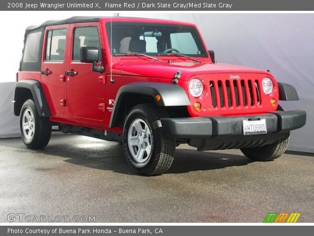 2008 Jeep Wrangler Unlimited X in Flame Red