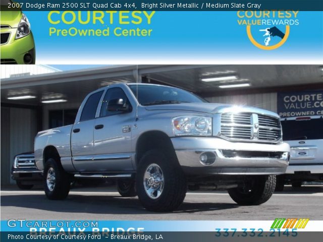 2007 Dodge Ram 2500 SLT Quad Cab 4x4 in Bright Silver Metallic