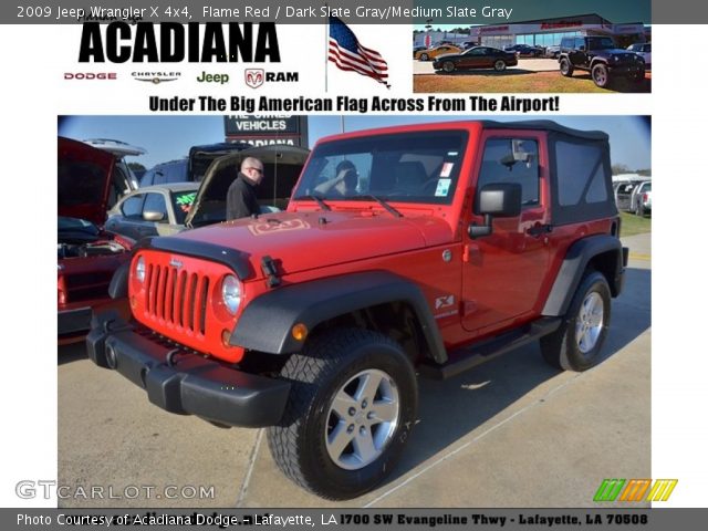 2009 Jeep Wrangler X 4x4 in Flame Red