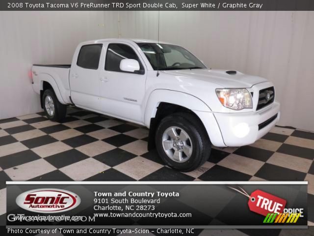 2008 Toyota Tacoma V6 PreRunner TRD Sport Double Cab in Super White