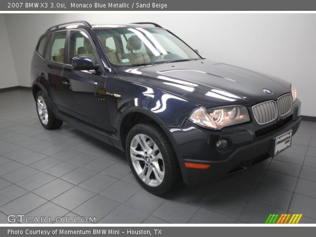 2007 BMW X3 3.0si in Monaco Blue Metallic