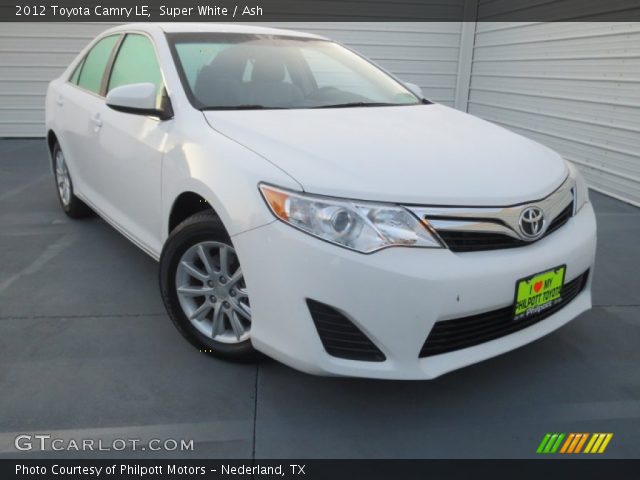 2012 Toyota Camry LE in Super White