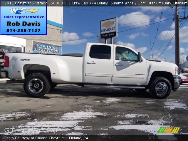 2011 Chevrolet Silverado 3500HD LTZ Crew Cab 4x4 Dually in Summit White