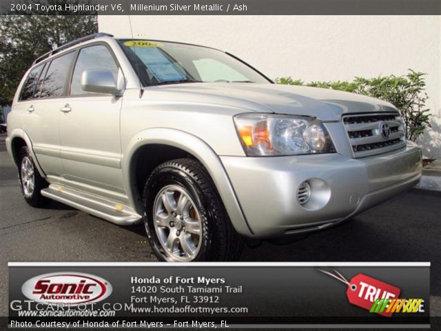 2004 Toyota Highlander V6 in Millenium Silver Metallic