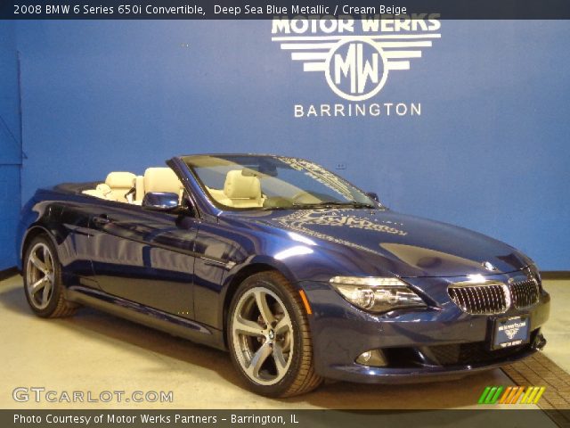 2008 BMW 6 Series 650i Convertible in Deep Sea Blue Metallic