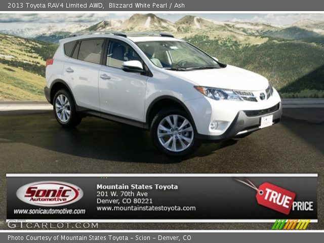 2013 Toyota RAV4 Limited AWD in Blizzard White Pearl
