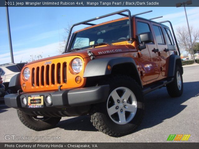 2011 Jeep Wrangler Unlimited Rubicon 4x4 in Mango Tango Pearl