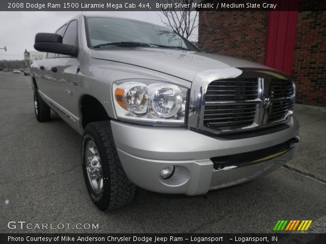 2008 Dodge Ram 1500 Laramie Mega Cab 4x4 in Bright Silver Metallic