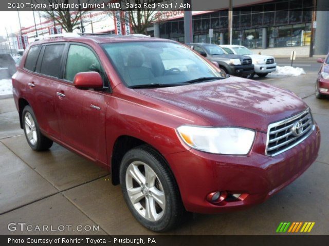 2010 Toyota Highlander Limited 4WD in Salsa Red Pearl
