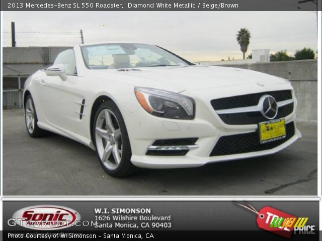 2013 Mercedes-Benz SL 550 Roadster in Diamond White Metallic