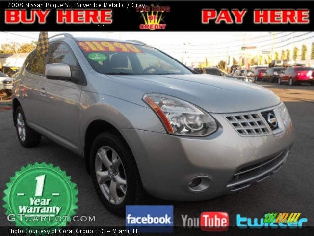 2008 Nissan Rogue SL in Silver Ice Metallic