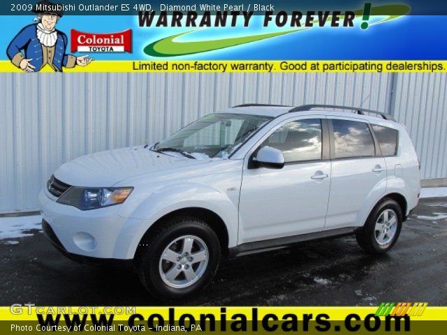 2009 Mitsubishi Outlander ES 4WD in Diamond White Pearl