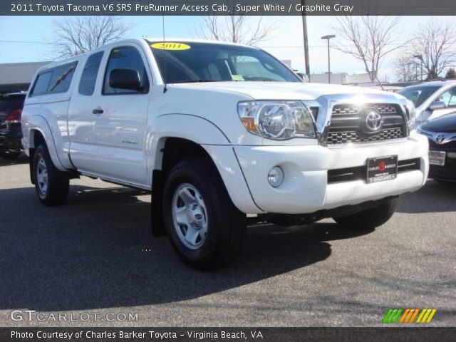 2011 Toyota Tacoma V6 SR5 PreRunner Access Cab in Super White