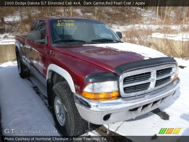 2000 Dodge Dakota SLT Extended Cab 4x4 in Dark Garnet Red Pearl Coat