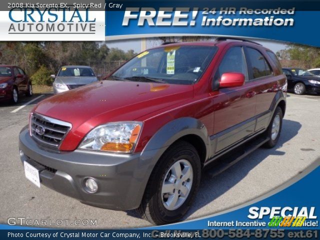 2008 Kia Sorento EX in Spicy Red