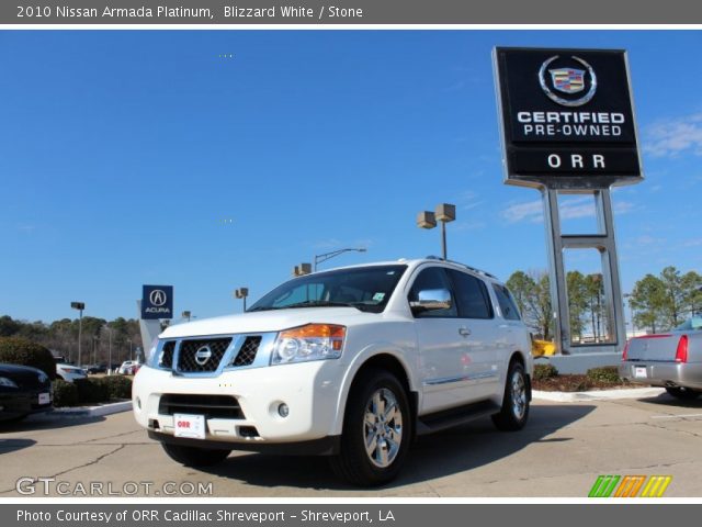 2010 Nissan Armada Platinum in Blizzard White
