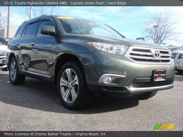 2012 Toyota Highlander Limited 4WD in Cypress Green Pearl