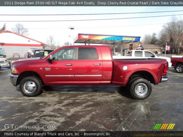 2011 Dodge Ram 3500 HD SLT Mega Cab 4x4 Dually in Deep Cherry Red Crystal Pearl