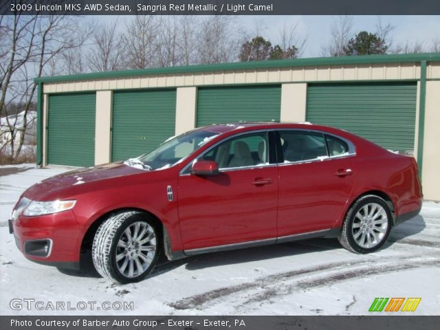 2009 Lincoln MKS AWD Sedan in Sangria Red Metallic