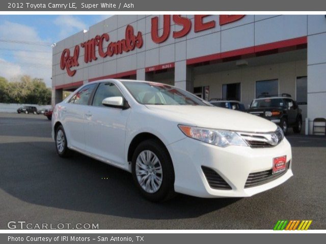 2012 Toyota Camry LE in Super White