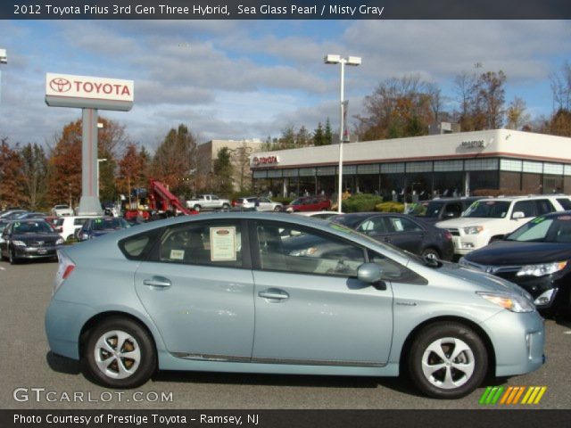 2012 Toyota Prius 3rd Gen Three Hybrid in Sea Glass Pearl