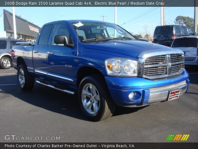 2008 Dodge Ram 1500 Laramie Quad Cab 4x4 in Electric Blue Pearl