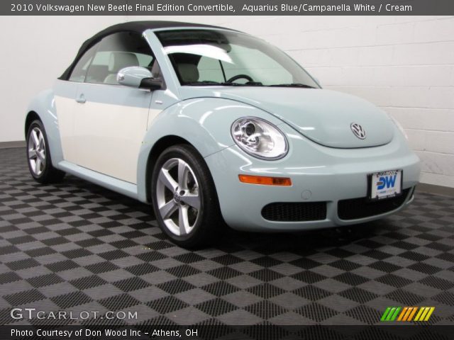 2010 Volkswagen New Beetle Final Edition Convertible in Aquarius Blue/Campanella White