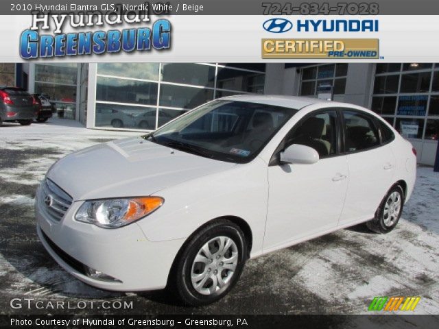 2010 Hyundai Elantra GLS in Nordic White