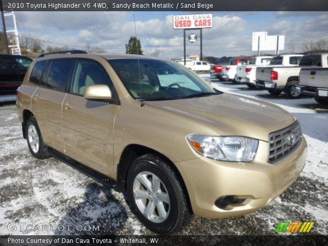 2010 Toyota Highlander V6 4WD in Sandy Beach Metallic