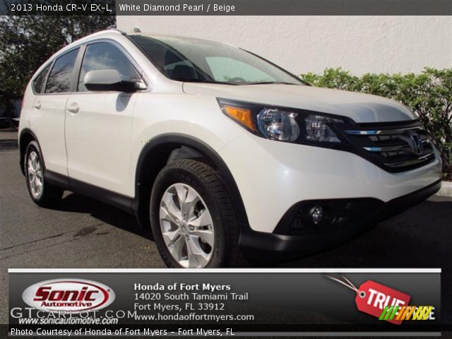 2013 Honda CR-V EX-L in White Diamond Pearl