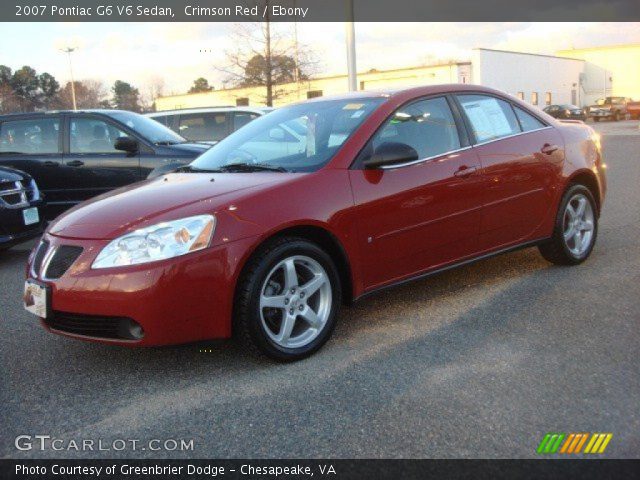 2007 Pontiac G6 V6 Sedan in Crimson Red