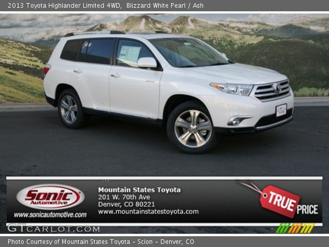 2013 Toyota Highlander Limited 4WD in Blizzard White Pearl