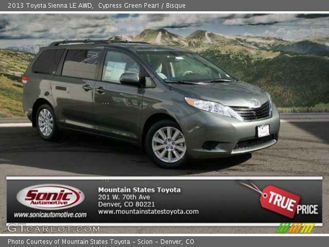 2013 Toyota Sienna LE AWD in Cypress Green Pearl