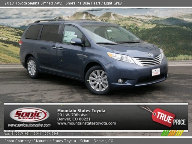2013 Toyota Sienna Limited AWD in Shoreline Blue Pearl