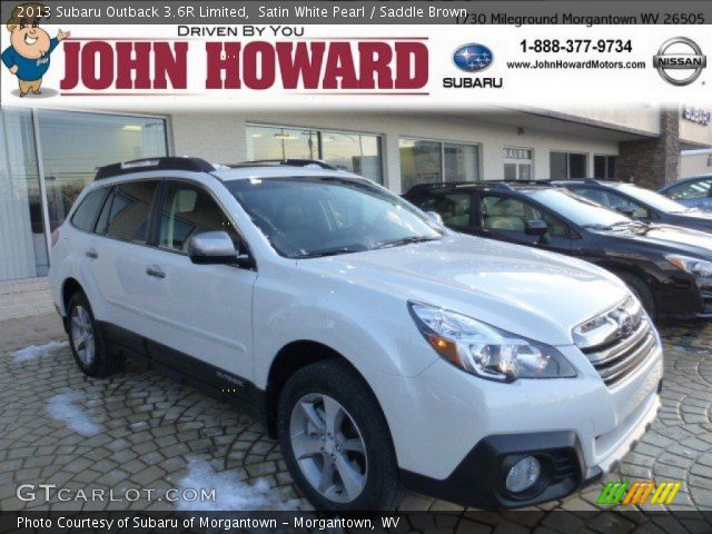 2013 Subaru Outback 3.6R Limited in Satin White Pearl