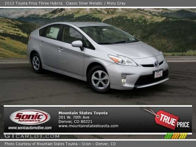 2013 Toyota Prius Three Hybrid in Classic Silver Metallic