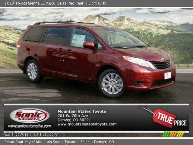 2013 Toyota Sienna LE AWD in Salsa Red Pearl