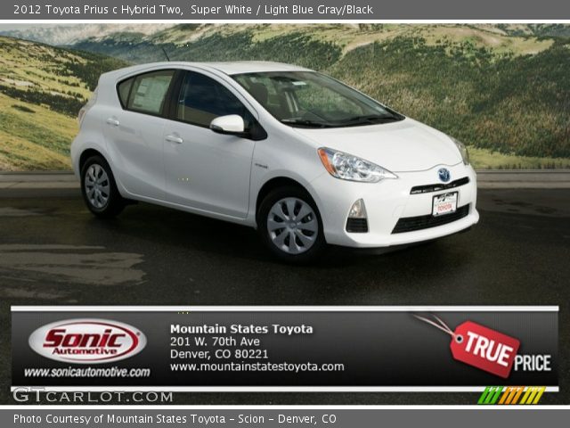 2012 Toyota Prius c Hybrid Two in Super White