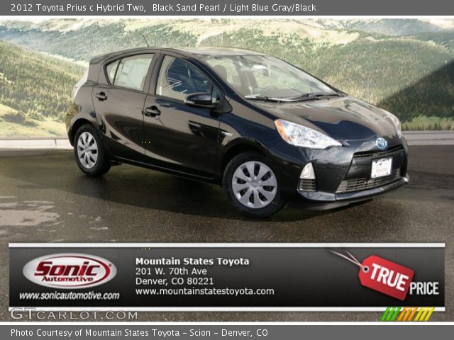 2012 Toyota Prius c Hybrid Two in Black Sand Pearl
