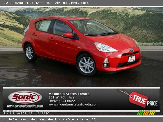2012 Toyota Prius c Hybrid Four in Absolutely Red