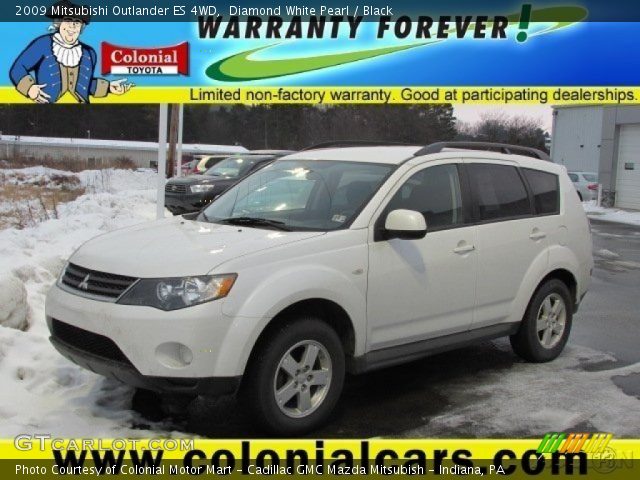 2009 Mitsubishi Outlander ES 4WD in Diamond White Pearl