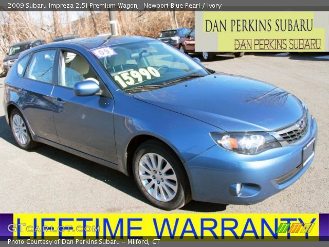 2009 Subaru Impreza 2.5i Premium Wagon in Newport Blue Pearl