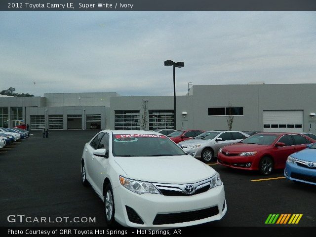 2012 Toyota Camry LE in Super White