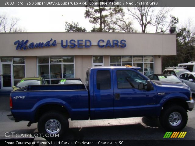 2003 Ford F250 Super Duty XL SuperCab 4x4 in Sonic Blue Metallic