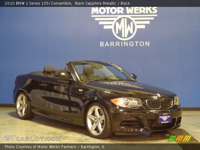 2010 BMW 1 Series 135i Convertible in Black Sapphire Metallic