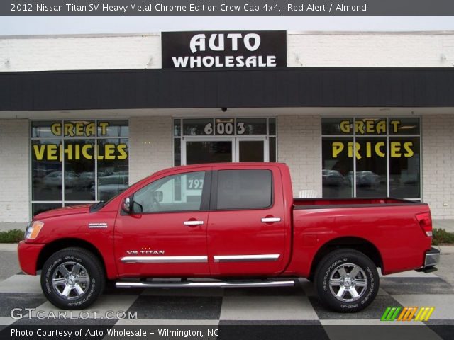 2012 Nissan Titan SV Heavy Metal Chrome Edition Crew Cab 4x4 in Red Alert