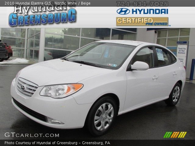 2010 Hyundai Elantra GLS in Nordic White