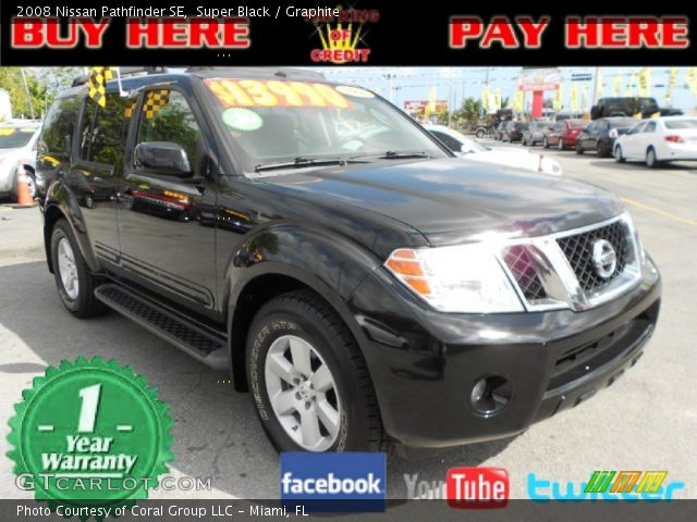 2008 Nissan Pathfinder SE in Super Black