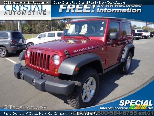 2012 Jeep Wrangler Rubicon 4X4 in Deep Cherry Red Crystal Pearl