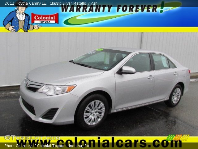 2012 Toyota Camry LE in Classic Silver Metallic